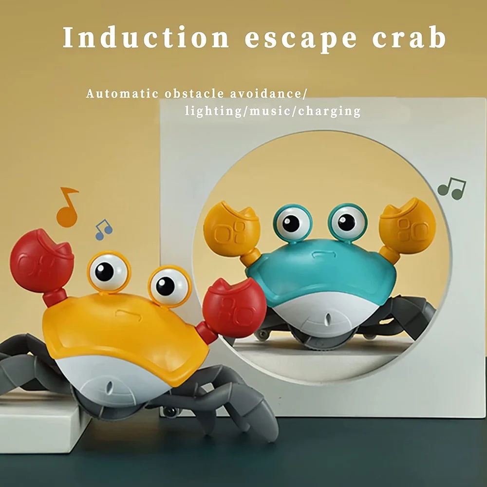 Inoling-Jouet Sensoriel de Crabe Électrique pour Bébé et Animal de