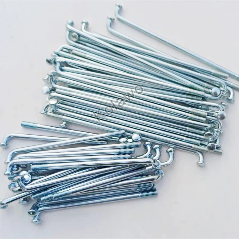 36Pcs 8G Motorcycle Spokes With Nipples 4mm Thickness Silver Steel Spokes For Dirt Bike Electric Bike Length 85-180mm bike accessories bicycle spokes bike spokes nipples