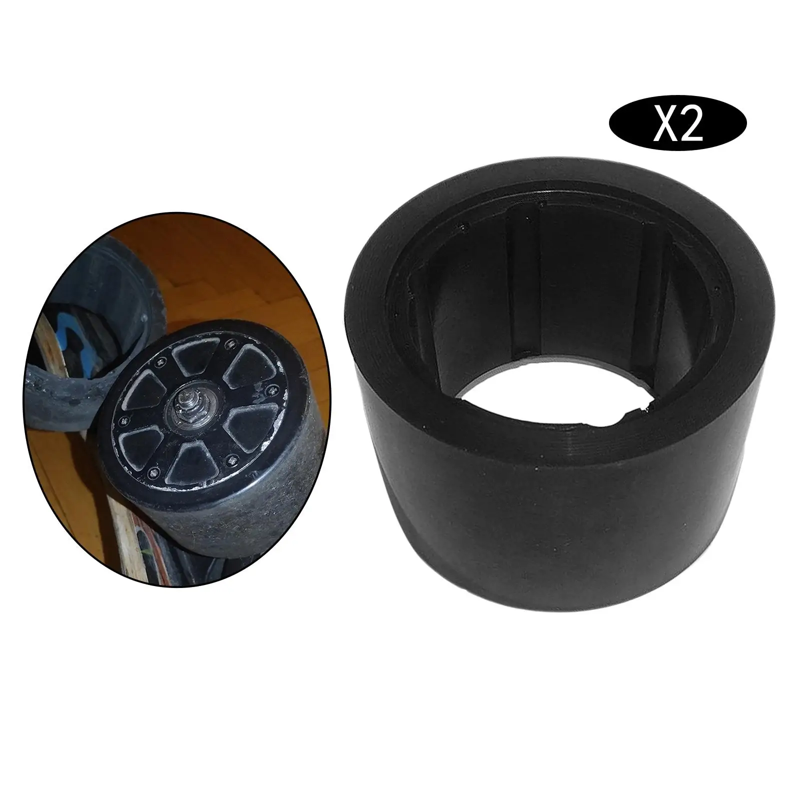 2x 90mm Skateboard Motor Skin Longboard Brushless Hub Motor PU