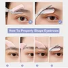 3-Piece Eyebrow Trimmer Set, Precise Curved Razor And Scissors With Comb, Professional Grooming Tool For Women Eyebrow Trimmer 6