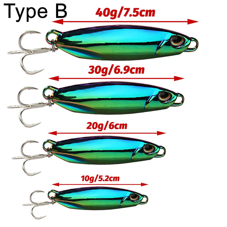 Jeu de 14 leurres de gabarit en métal Minnow plug Jeu de 14 leurres de gabarit en métal Minnow plug