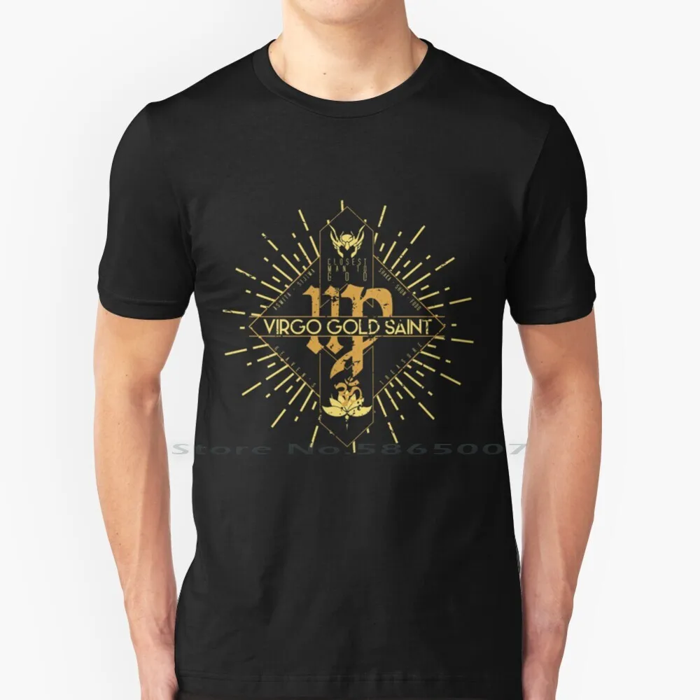 Saint Seiya-Vergine Oro Saint Vintage T Shirt 100% Cotone Saint Seiya Vergine Oro Saint Vintage Cavalieri Dello Zodiaco Cavalleiros