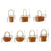 Imitation Rattan Handhold Weaving Basket with Handle Home Decoration Braid Storage Baskets Vegetable Fruit Flower 6