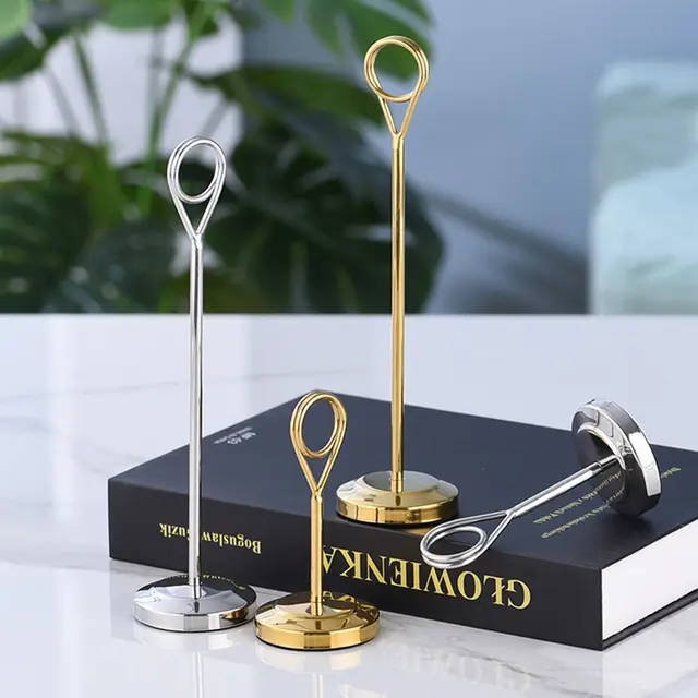 5 Pieces Metal Table Recipe Menu Wedding Party Place Card Holder Photo Picture  Holder Stand Clip Table Number Holder - Card Holder & Note Holder -  AliExpress