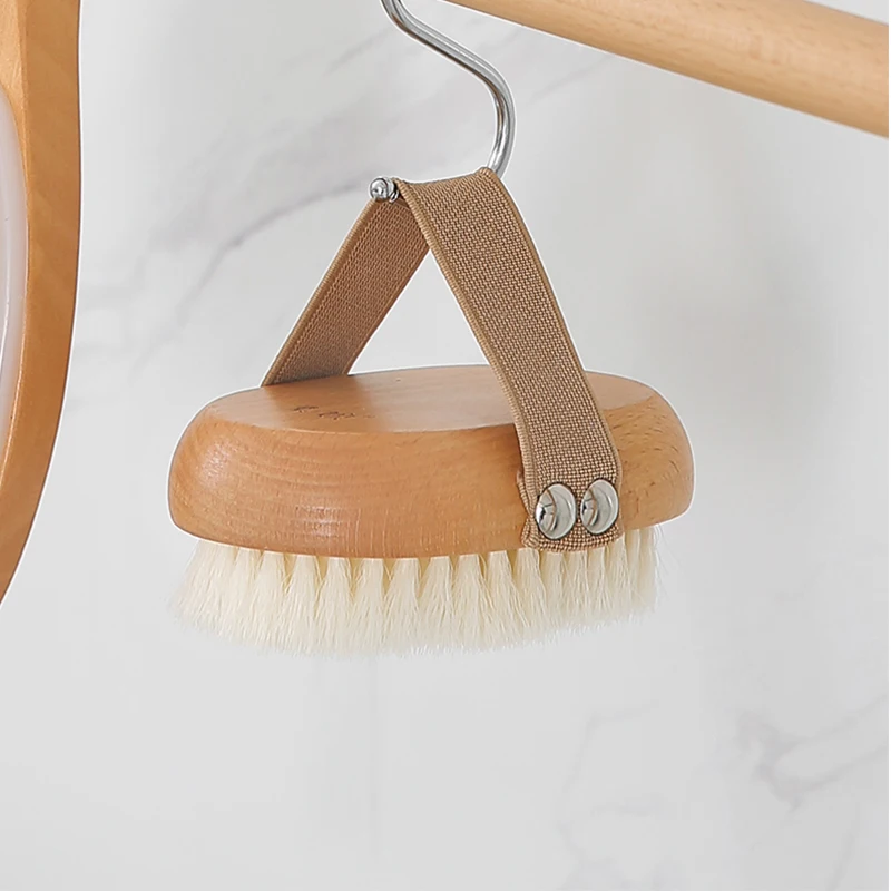 Body Brush Soft Skin Friendly Durable Sessile Design Easy to Use Strong Foaming Ability Body Cleaning Supplies Bathing Brush 5