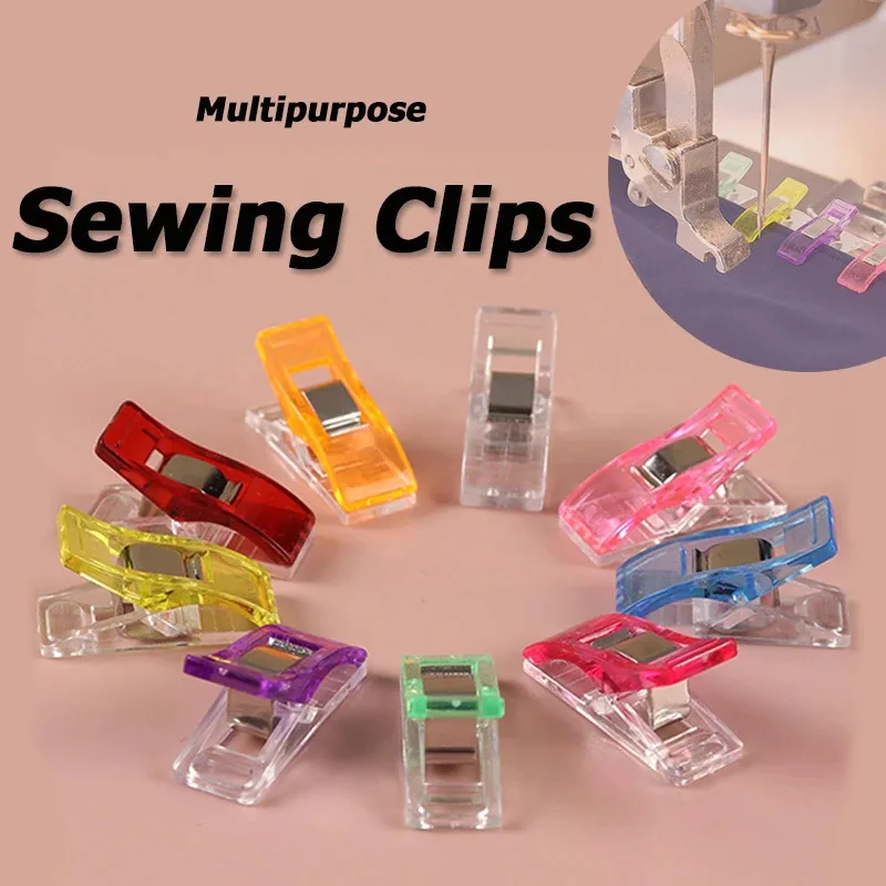 Sewing Clips Colorful Clips Multipurpose Plastic Craft Crocheting Knitting Safety Clothing Color Binding Paper 30pcs