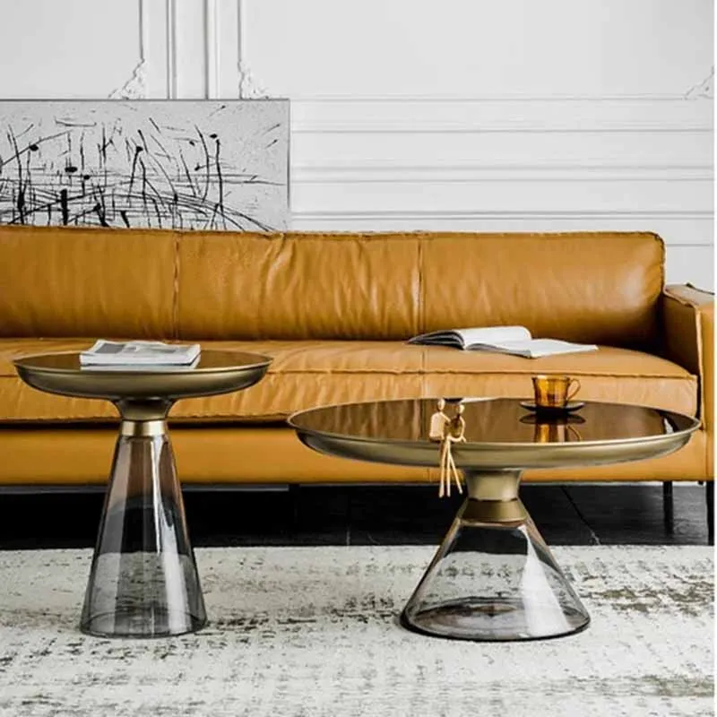 

Luxury Glass Coffee Tables Metal Designer Transparent Hallway Coffee Tables Minimalist Modern Meuble De Salon Home Furniture