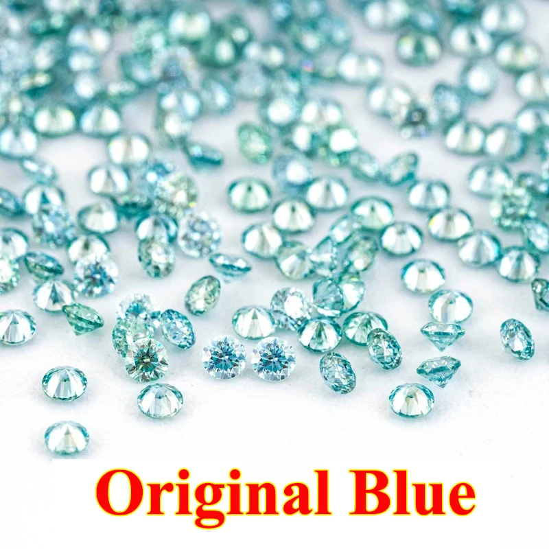 Top Belgium Cut Small Size Stones Loose Sea Blue Green Pomegranate Red Moissanite 0.8mm-3mm DLab Grown Moissanite Diamonds Bead 4