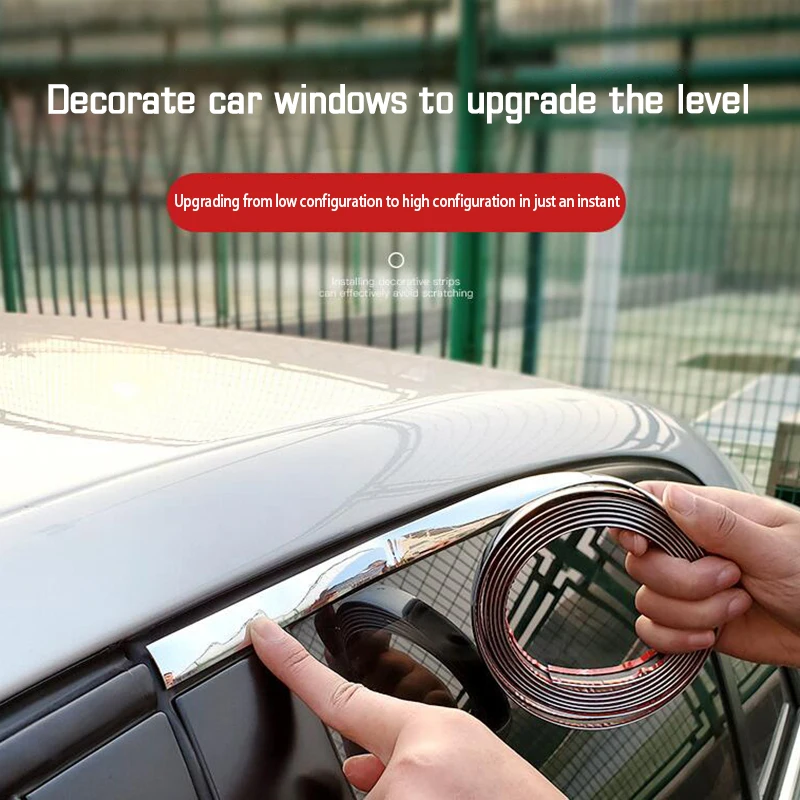 

Car Body Frame Decorative Strip Universal Window Protection Strip Bumper Anti-scratch Chrome Body Bumper Strips