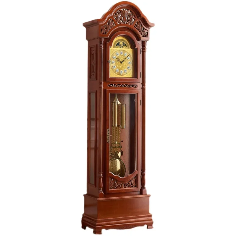 

Hermle the Grandfather Clock European Luxury Mechanical Clock Solid Wood Chinese Standing Grandfather Clock Retro Pendulum Clock