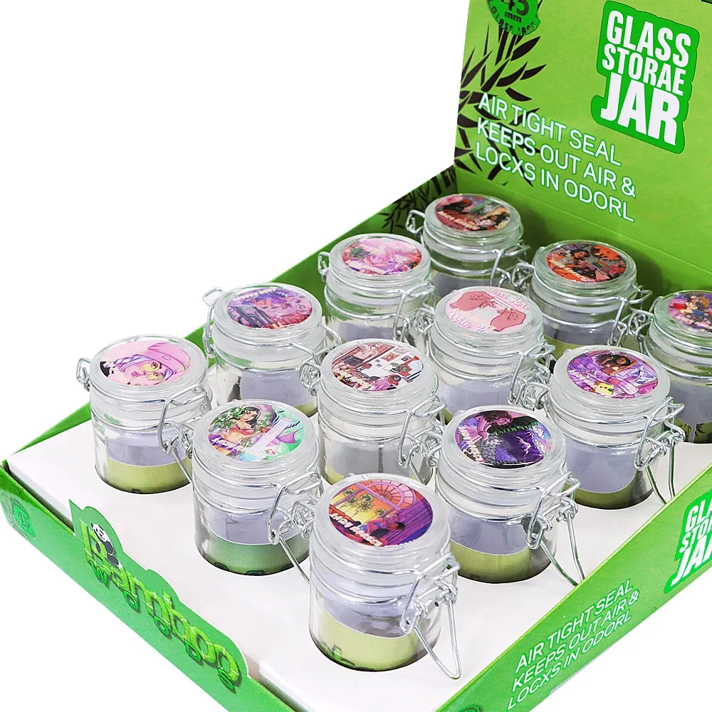 Smoking Accessories Airtight Cigarettes Tobacco Herb Stash Jar Clamping Lid Smell Proof Storage Bottle Keep Fresh