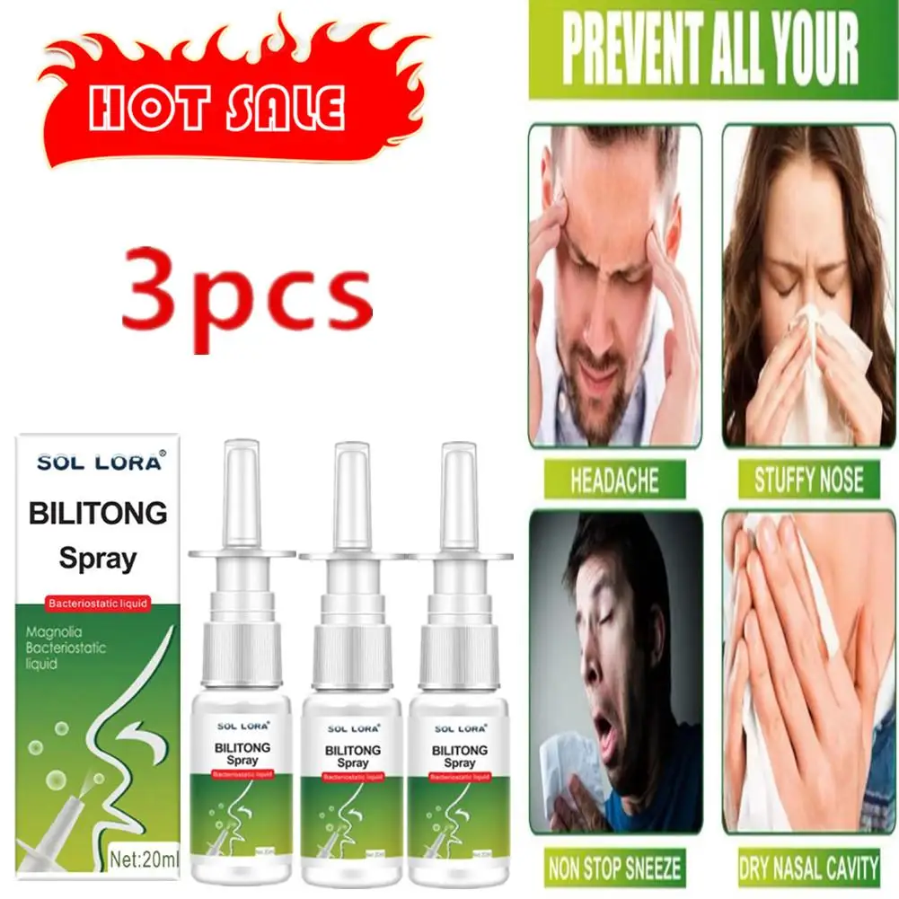 

3X Nasal Spray Rhinitis Nose Problem Treatment Chinese Traditional Herbal Propolis Natural Spray Nose Atomizing Smell Refreshing