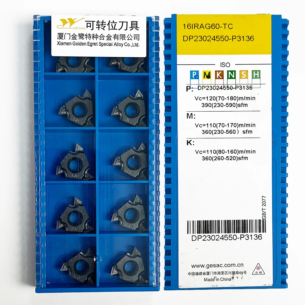 

HUAZHICHUN 16IRAG60-TC GM3225 режущее лезвие инструмент для вставки наружной резьбы