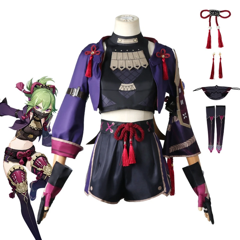 

Unisex Anime Cos Kuki Shinobu Cosplay Costumes Outfit Halloween Christmas Uniform Suits