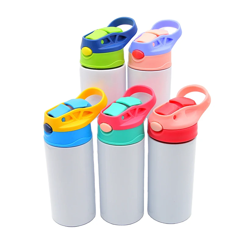 Home DIY Sublimation Straight Sippy Cup 12oz Kids Watter Bottle Flip Tops  Lids Tumbler Stainless Steel Straw Cups Good Quality For Kid ZC1176 From  Vanicete, $4.7
