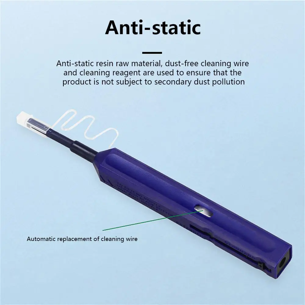 

10 unit Fiber Connector Cleaning Tools 800 times LC SC FC 1.25 2.5mm Fiber Cleaner Pen Stick Kit for Optical Adapter