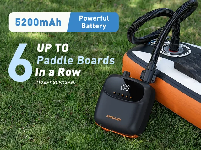 20PSI パドルボードポンプ 充電式SUP エアーポンプ　AIRBANK Airbank スタンドアップパドル SUP ポンプ充電式 20PSI