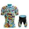 Woman‘s Cycling Jersey Set 2023 Funny Cartoon Summer Anti-UV Bicycle Clothing Short Sleeve Bike Clothes Maillot Ropa Ciclismo 3