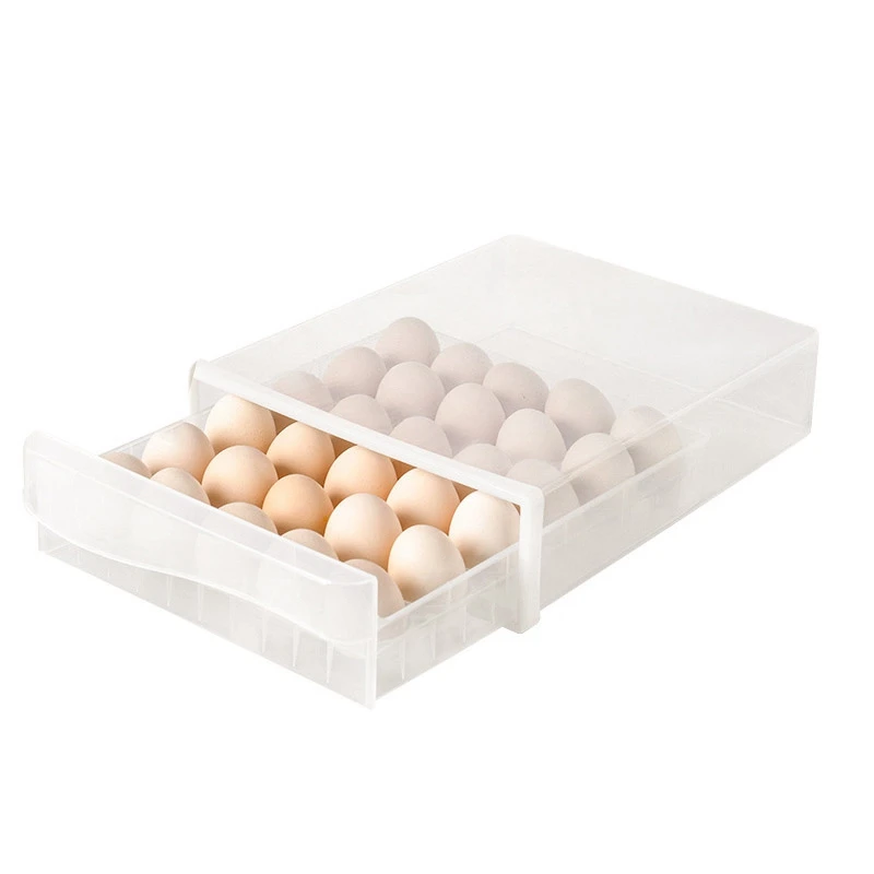 

HOT SALE 30 Grid Egg Holder For Refrigerator, Fresh Egg Storage Box For Fridge, Drawer Type Egg Container Case