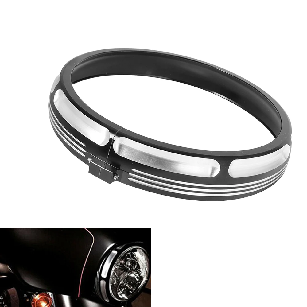 Motorcycle Headlight Decorative Cover Trim Ring 7 Inch Motorbike