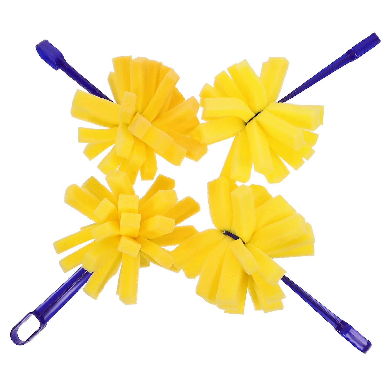 10Pcs 스폰지 페인팅 브러쉬 세트 손잡이가 있는 질감 있는 폼 페인트 브러쉬 세트 간편한 청소 재사용 가능한 공예 드로잉 도구 아트