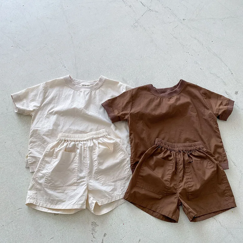 Cotton Kids Short Sleeve Shorts Set