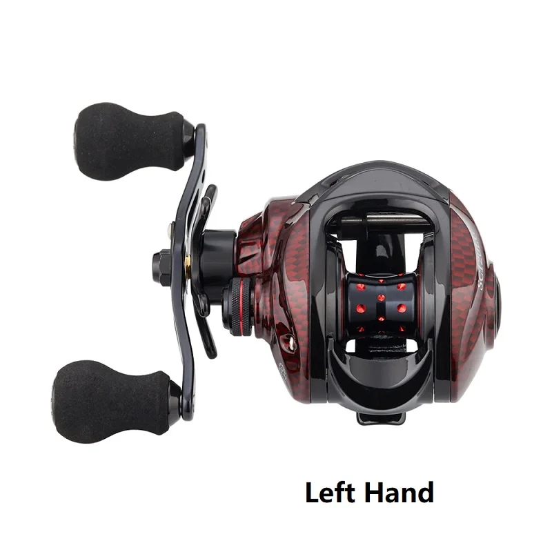 Fishing Reel Fishdrops-Baitcasting Fishing Reels, Bait Caster, Left or Right Handed, Magnetic Brake System, Gear Ratio 6.3:1