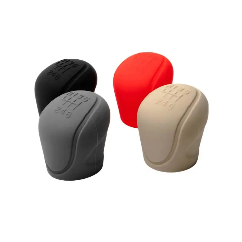Gear Shift Knob Cover Car Silicone Gear Shift Non-Slip Grip Handle Protective Covers Manual 5 6-speed Car Interior Accessories