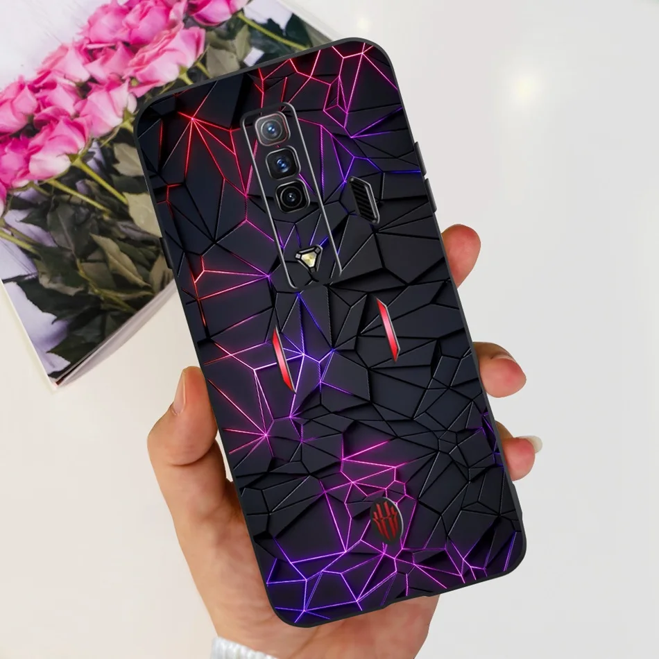 Fashion Cool Pattern Black Silicone Phone Case for ZTE Nubia Red Magic Series