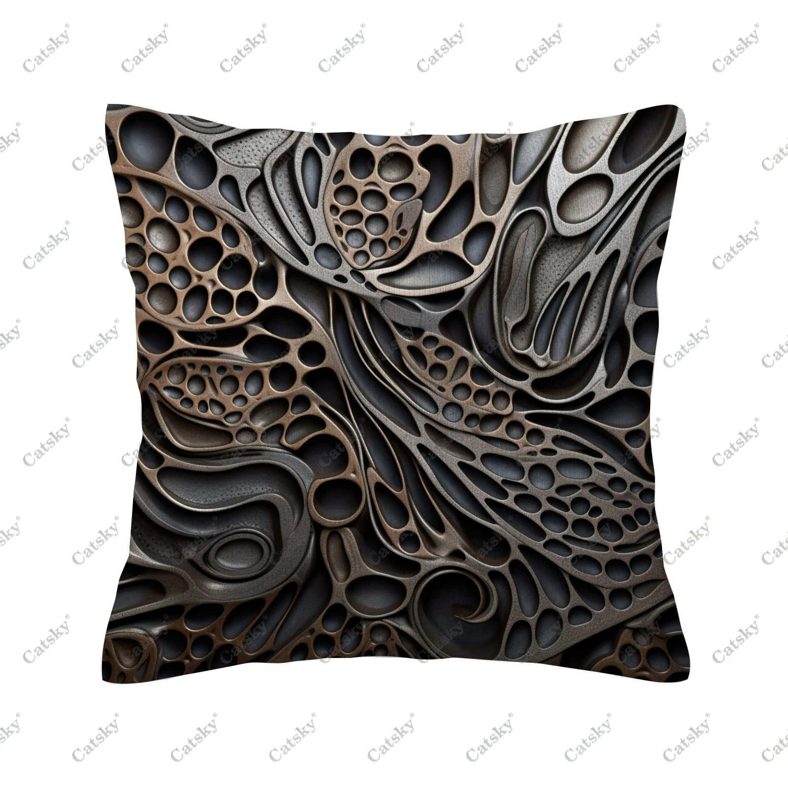 

Geometry Futuristic Metallic Cushion Cover Pillowcase Cool Asta Figure Throw Pillow Case for Home Decor Sofa Bed Pillow Cover