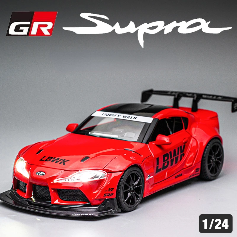 

1/24 Diecast Toyota Supra Sports Car Alloy Car Model Children's Toy Car Gift Simulation Collection Toys Vehicles Kids Boys Toys