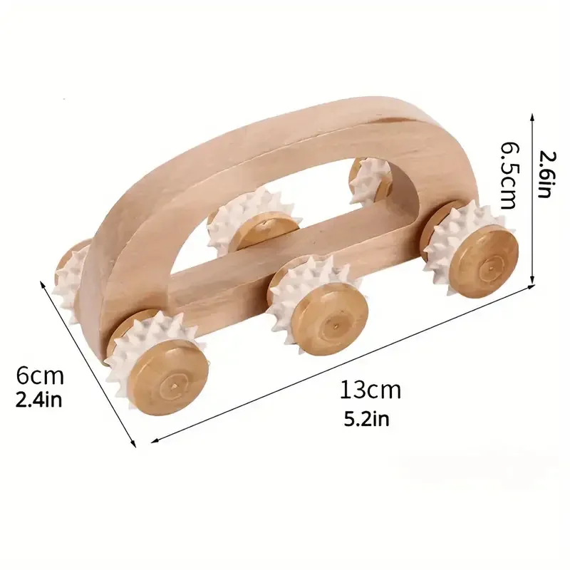 1PC Wood Roller Body Reflexology Acupuncture Therapy Meridians Scrap Lymphatic Drainage Face Lift Tool Massager