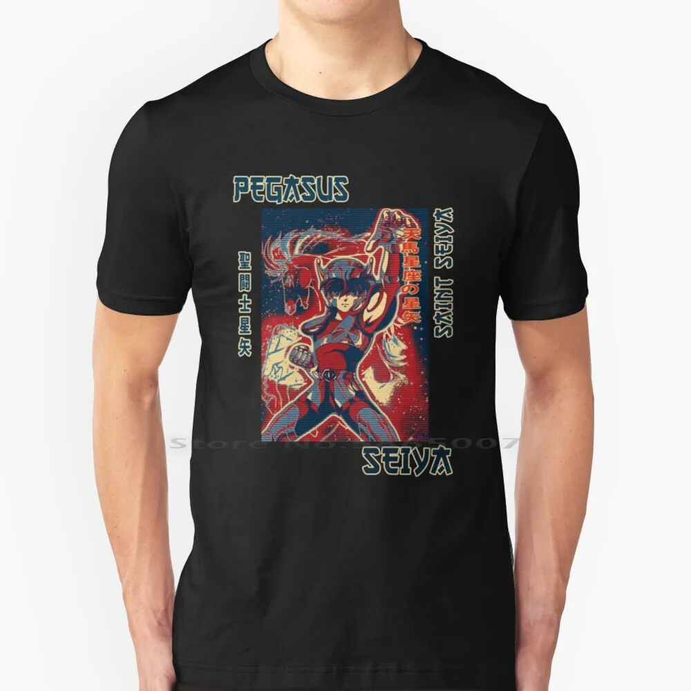 Black Art Pegasus Saint Seiya Anime Androjade Per I Fan T Shirt 100% Cotone St Seiya Saint Seiya The Lost Saint Seiya Personaggi