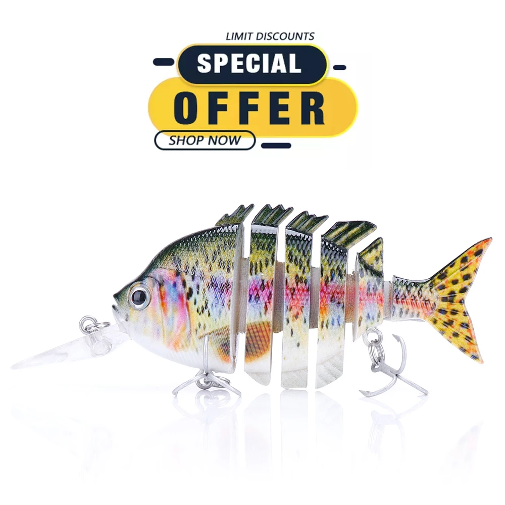 TREHOOK Special Deal 76mm 13g Topwater 6-Segments Fishing Lures Lifelike  Swimbait Wobblers For Pike and Bass - AliExpress