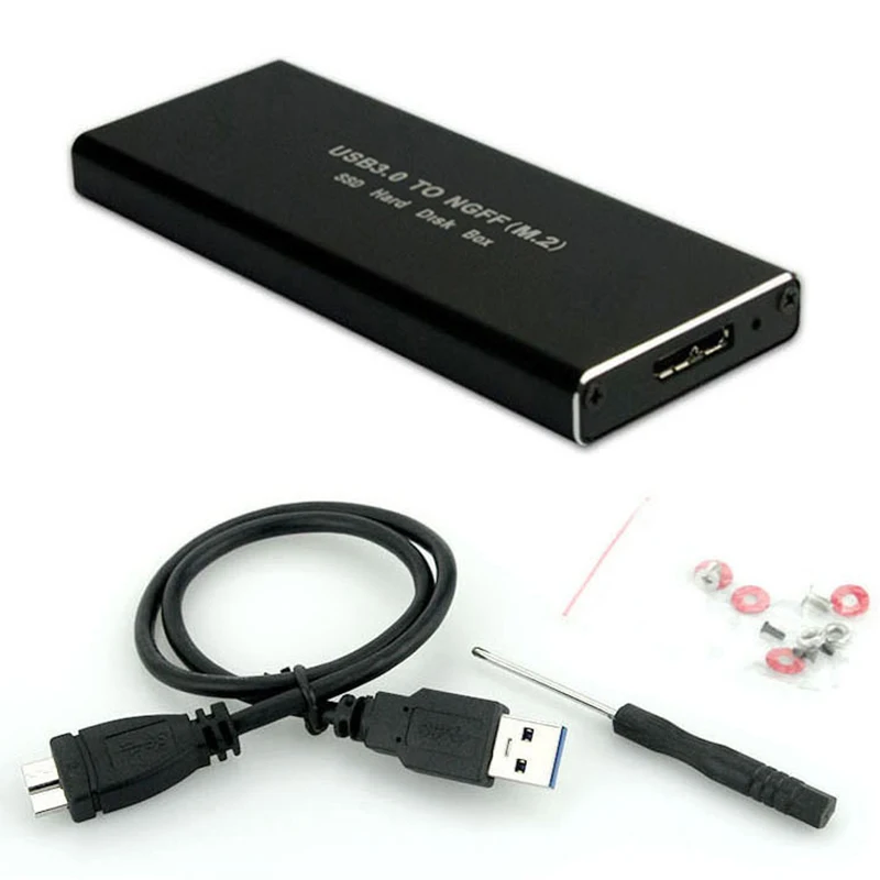 Ngff Disco Rígido Externo M.2 Estado Sólido 5gbps Ssd Refrigeração Caixa de Metal Usb3.0 pc para 2230 2242 2260 2280 Móvel Hdd Gabinete - Imagem 4