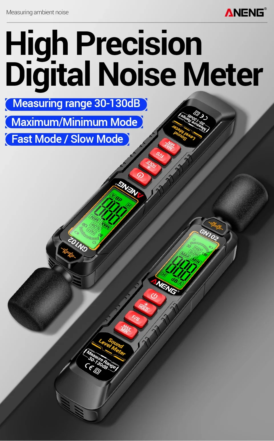 Fonometro digitale portatile misuratore di decibel_voghion.com