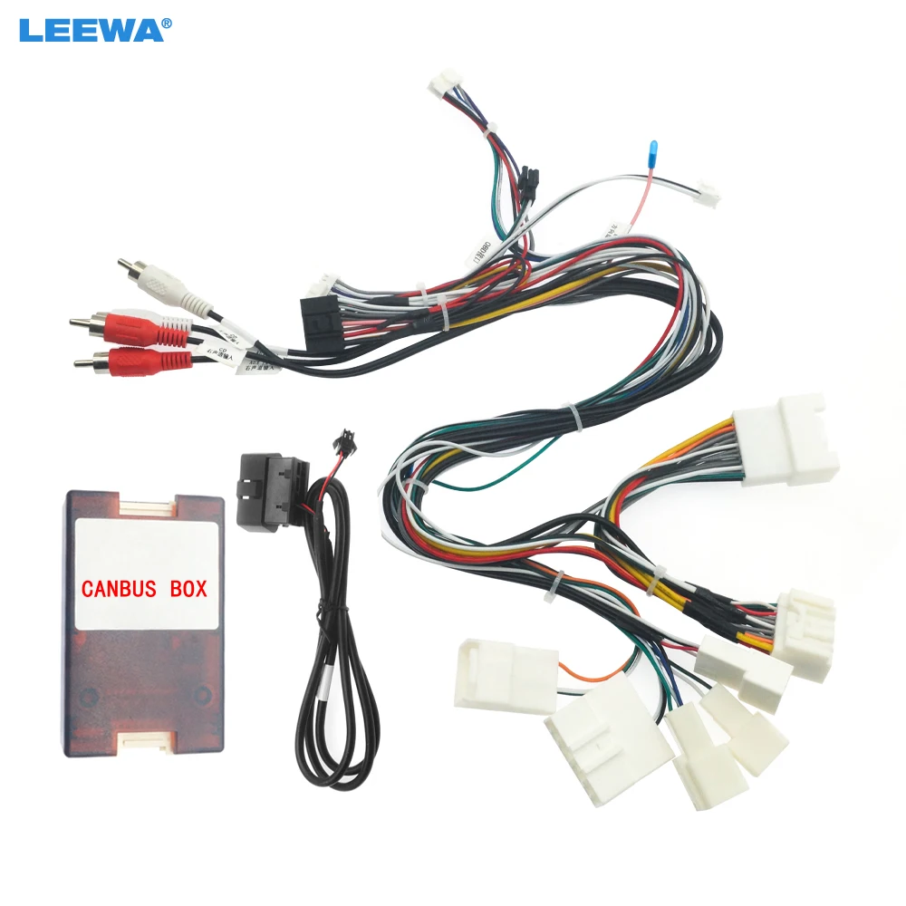 LEEWACar16PinStereoPowerWiringHarnessCableWithCanbusOBDWire