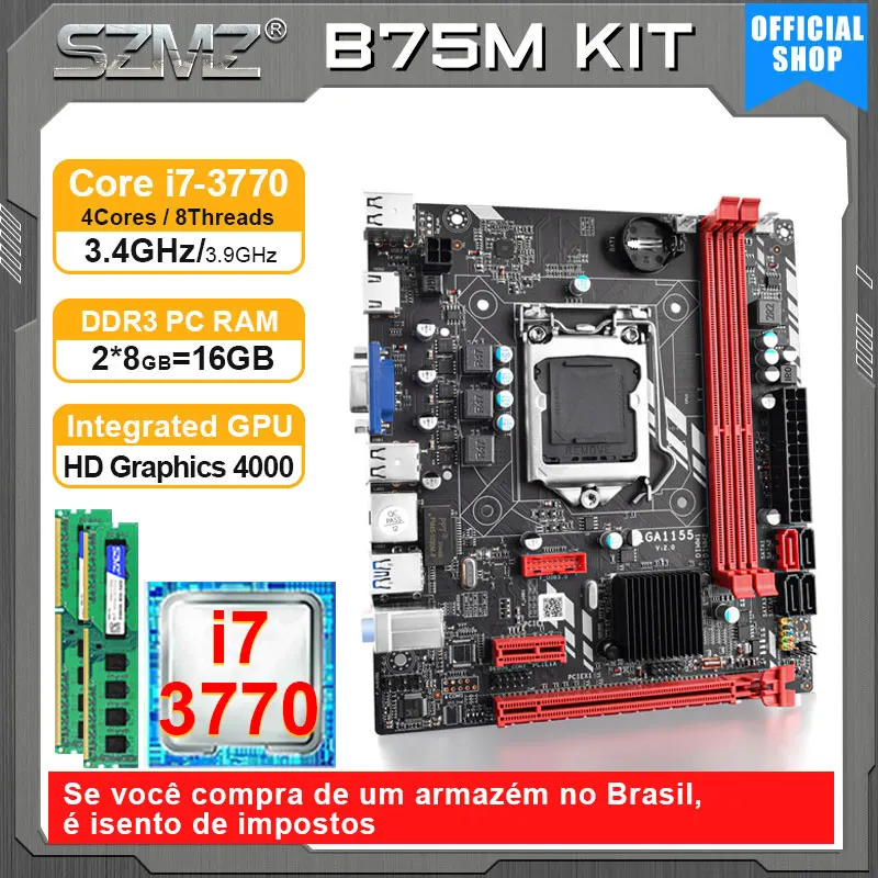 SZMZ-B75M-Motherboard-processor-and-memory-kit-i7-3770-CPU-2-8GB-RAM ...