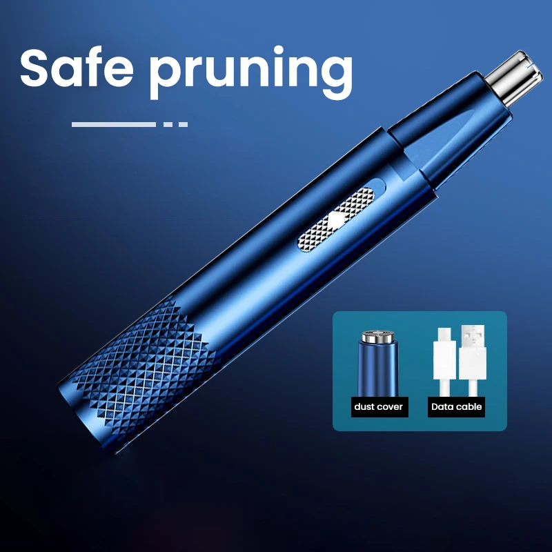 Electric Nose And Ear Trimmer Shaving Nose Hair Double Blade Rechargeable Razor Shaver For Men