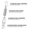 Stainless Steel Swivel Mount Chain With Carabiners And Spring, 1000Lbs Capacity For Heavy Bag, Gym Swing, Hammock 2