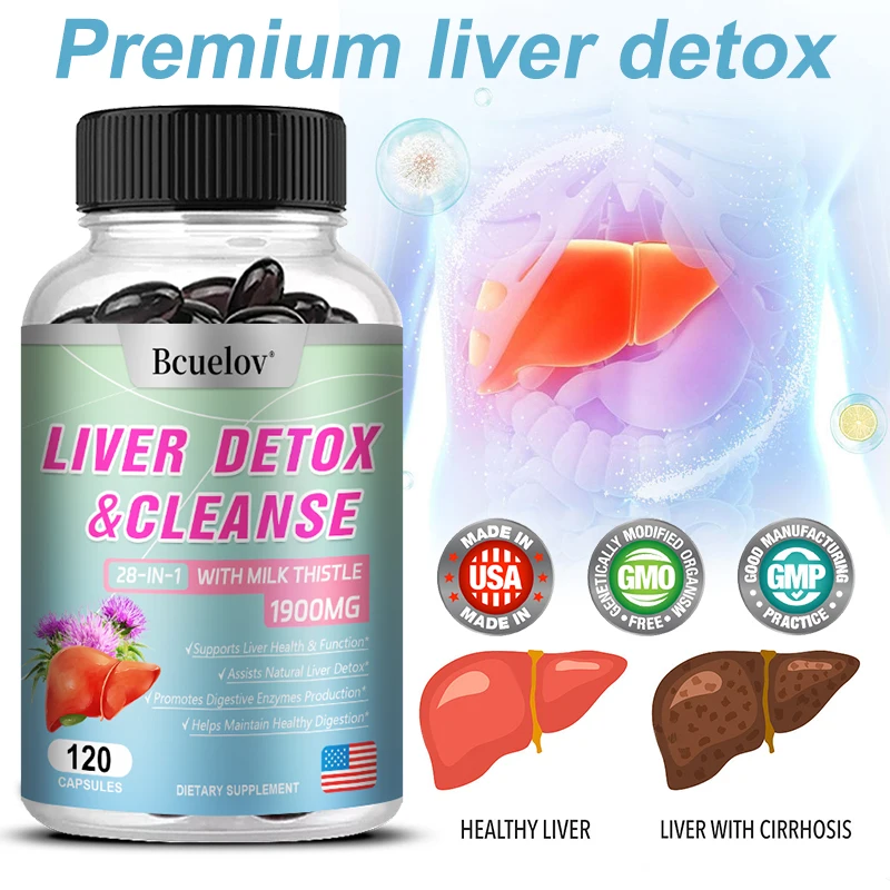 

28-in-1 Milk Thistle Extract - 1900 Mg Helps Purify, Detoxify and Repair, and Promotes The Production of Digestive Enzymes