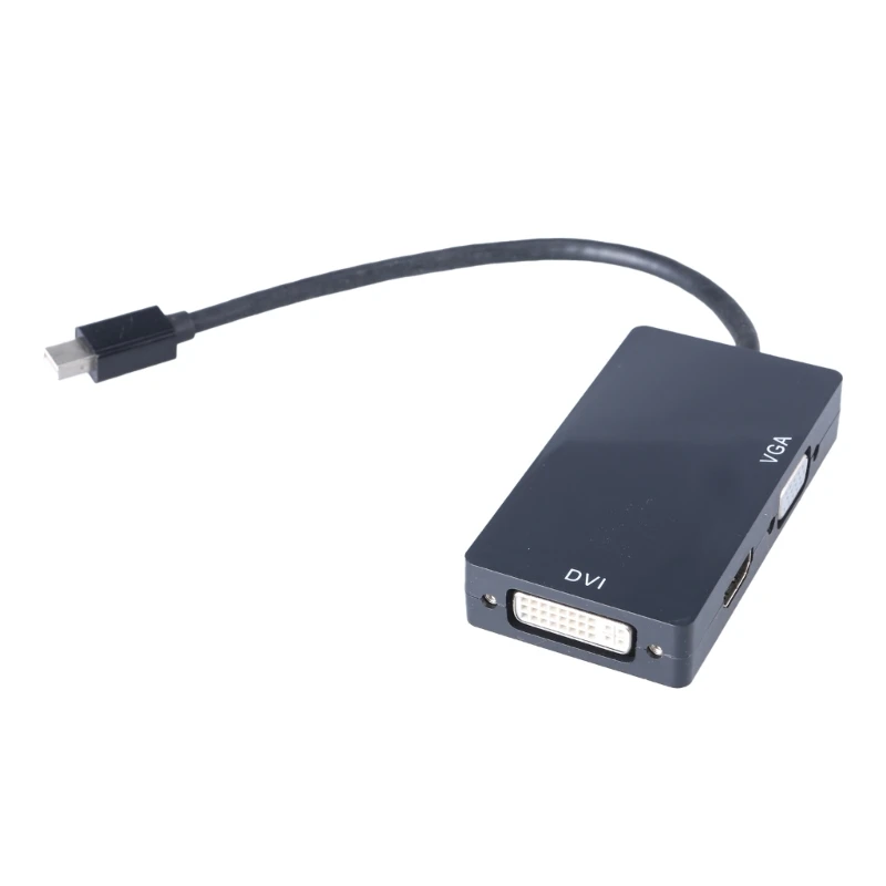 Фото Портативный небольшой преобразователь DisplayPort в VGA DVI, кабель-адаптер 3 в 1 для потоковой передачи видео в реальном N2UB №1