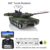 1/16 HENG LONG 7.0 Customized Leopard2A6 RC Tank 3889 Metal Tracks FPV Recoil Remote Control Car TH17595-SMT4 2