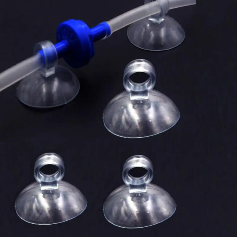 Aquarium Suction Cup Air Tube Holder 10-50 Pcs for Fish Tank Pump Oxygen Air Tube Fixing Clip 4/5mm Accessories aquarium accessories aquarium suction cup aquarium clip holders aquarium hose holder rubber suction cup holders aquarium clip holder
