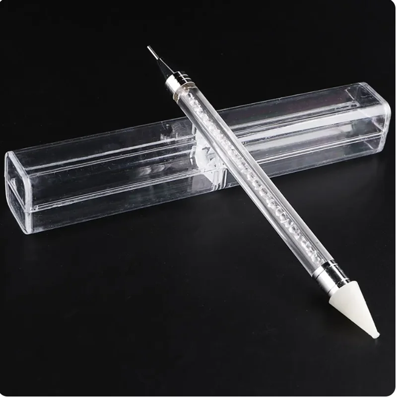 2 Pcs Nail Art Dotting Pen Double End Painting DIY Brush Rhinestone Handle Diamond Picker Manicure Dotting Tool Nail Accessories 5