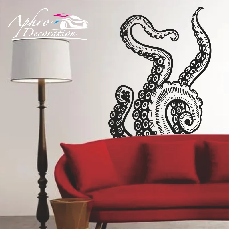 

Octopus Tentacle Ocean Sea Amimals Wall Sticker Vinyl Home Decor For Bathroom Wall Decals Removable Nauticals Wallpaper