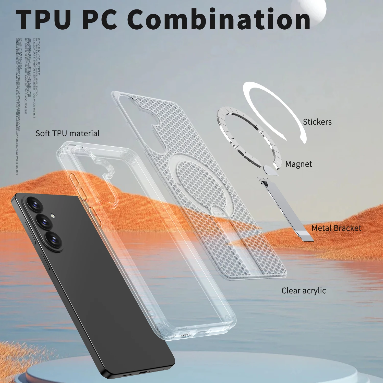 Heat Dissipation Magnetic Stand Breathable Phone Case