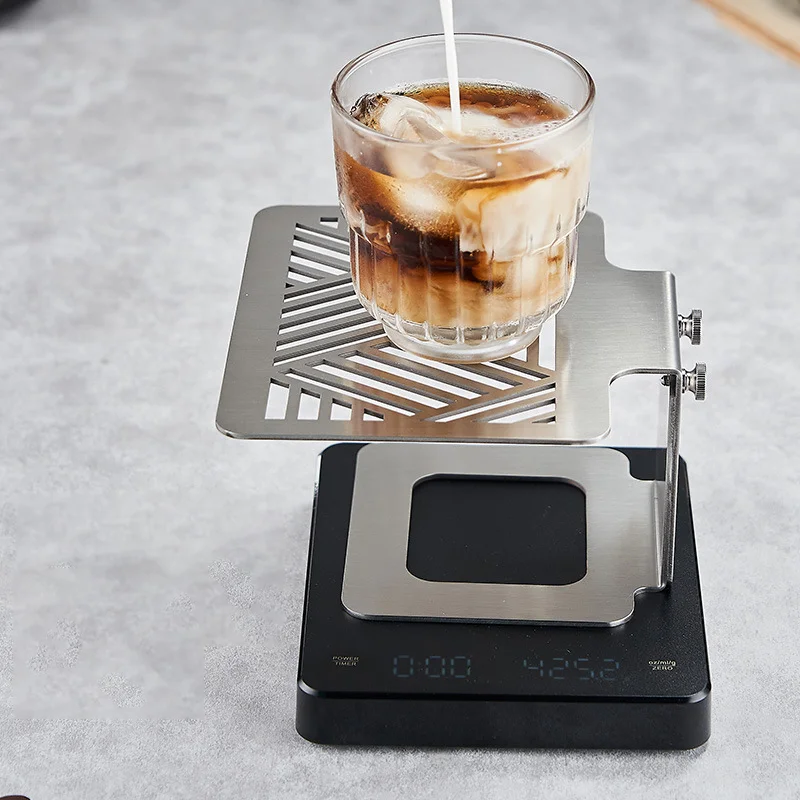 Supporto Portafiltro Per Caffè In Acciaio Inossidabile Con Base Antiscivolo Per Bilancia - Adatto A Maniglie Da 51-58 Mm - 2