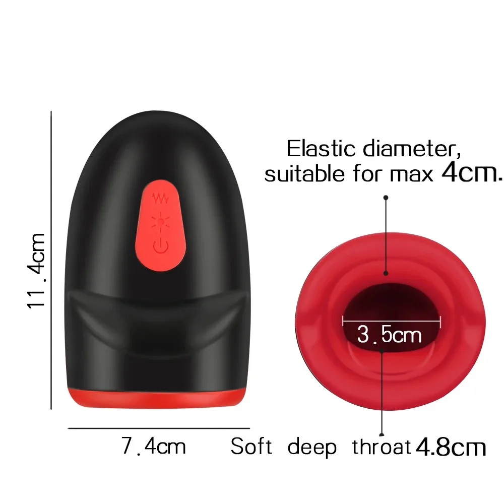 Masturbator Cup For Men Oral Glans Massage And Delay Trainer_voghion.com