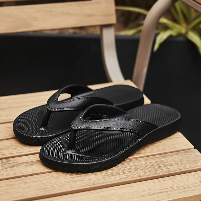Men Fashion Flip Flops Anti-slip Soft Sole Summer Sandls Wear-resistant Breathable Beach Comfort Couple Leisure Slippers - 2